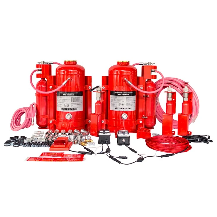 Vehicle Fire Suppression System For Bulldozers Loaders Cranes Dry Powder Vehicle System 9KG For Compact Construction Machinery high quality